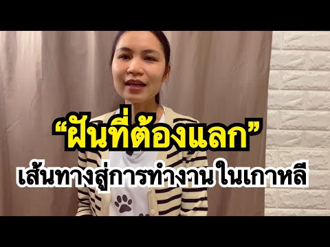 ฝันที่ต้องแลกเส้นทางสู่การทำงานในเกาหลี￼