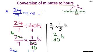 Conversion of minutes to hours