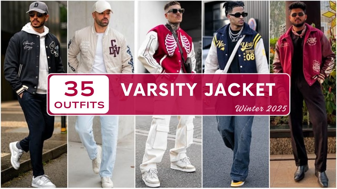 35 Ways to Style Varsity Jackets in Winter 2025 | Men’s Fashion