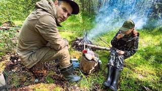 ТИХАЯ ОХОТА. СОБИРАЕМ ГРИБЫ. СИДИМ У КОСТРА.