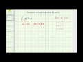 Integration by Parts Concepts