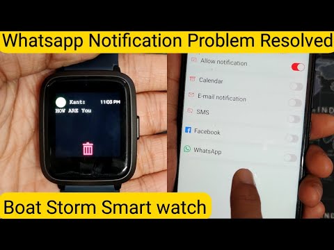 (ENGLISH) Boat Storm Smart watch Whatsapp Notification Problem Solved -Notification in Boat Storm Watch🔥🔥