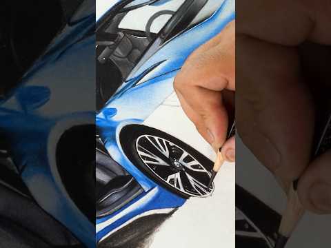 ASMR Car Drawing 😍 #shorts