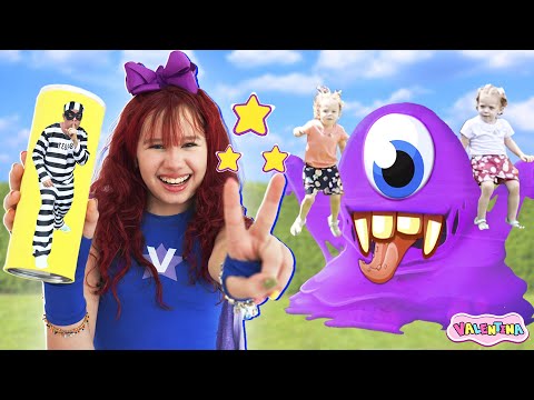 Valentina ⭐ SUPER STAR GIRL ⭐ CONTRA O MONSTRO DO SLIME