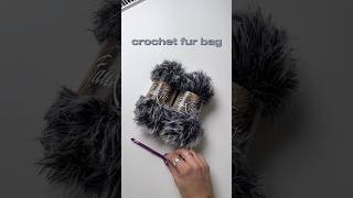 I guess I need a bigger version now too 😭#crochet #crochetbag #crocheting #crochetfurbag