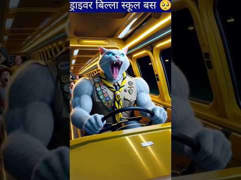 बिल्ली की स्कूल बस में क्या हुई? #shorts #cat