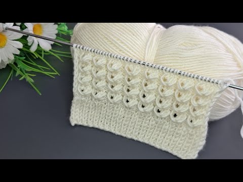 Kolay iki şiş örgü yelek,süveter,şal model 🦋Eays crochet knitting