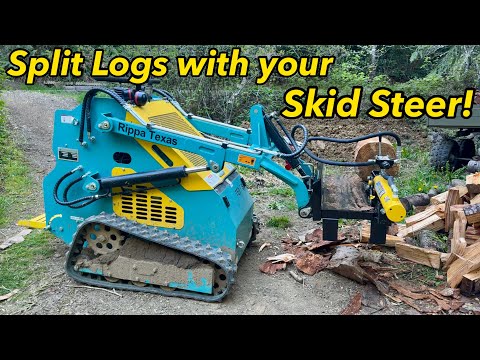 The best Skid steer attachment hydraulic log splitter #skidsteer #logsplitter