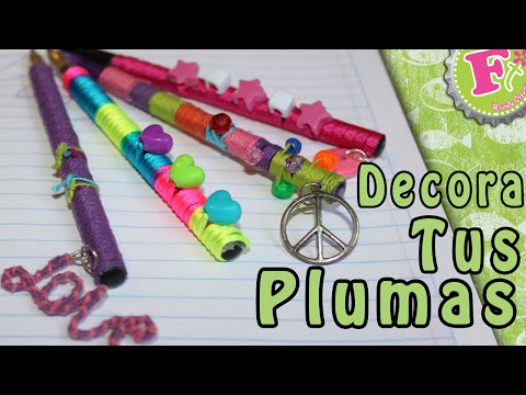 Decora tus plumas/lapices Super ORIGINAL! (4 ideas)