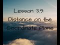 Distance on the Coordinate Plane Explained