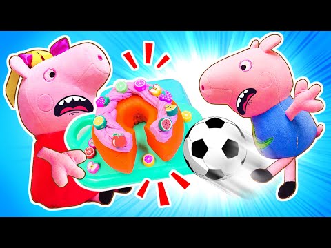 Vamos fazer um doce de abóbora com a Mamãe Pig! 🐷 Vamos cozinhar com os brinquedos na casa da Peppa!