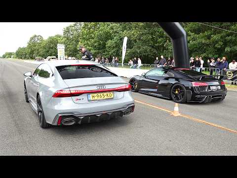 720HP Audi MTM RS7 Sportback C8 Urban vs Audi R8 V10 TT vs BMW M5 F90