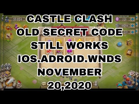 castle clash secret code 2019