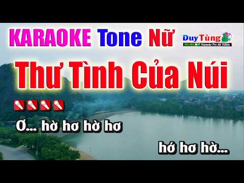 Karaoke || Thơ Tình Của Núi – Tone Nữ || Nhạc Sống Duyy Tùng