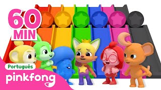 Aprenda as Cores com os Amigos! 🌈 | + Compilação | Pinkfong, Bebê Tubarão! Canções para Crianças