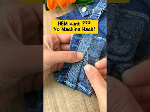 Make Long Pants Shorter | How to Hem Pants Without a Sewing Machine #shorts #sewing #diyfashion