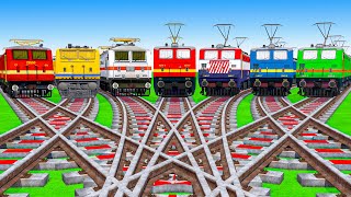 【踏切アニメ】あぶない電車【カンカン】電車 Train Climbing Pynamid🚦 Fumikiri 3D Train Railroad Crossing Animation #2025