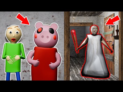 Granny (Friday, The 13th) vs disobedient Baldi, Piggy, Granny - funny horror animation (p.213)