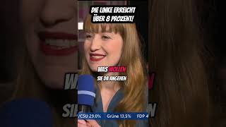DIE LINKE ERREICHT ÜBER 8 PROZENT! #dielinke #btw25 #wahlergebnis