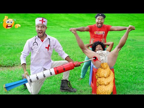 Top New Comedy Video Amazing Funny Injection Video 2025😂 Try To Not Laugh 2025Ep 446 Doctor By Famil