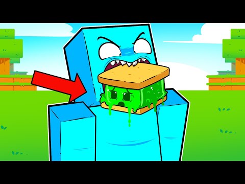 Comi Todos os Mobs do Minecraft!!