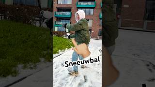 SNEEUWBALLENGEVECHT met XAVY, SKY & NACHO! 🥶🌨️ #baileyfreestyle #broer #familie #sneeuw #shorts