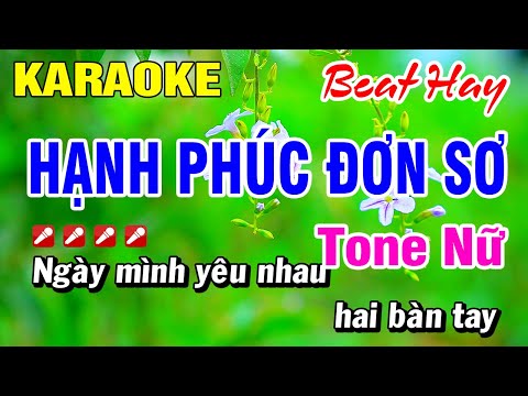 Karaoke Hạnh Phúc Đơn Sơ Mạnh Quỳnh Tone NỮ Nhạc Sống | Hoài Phong Organ