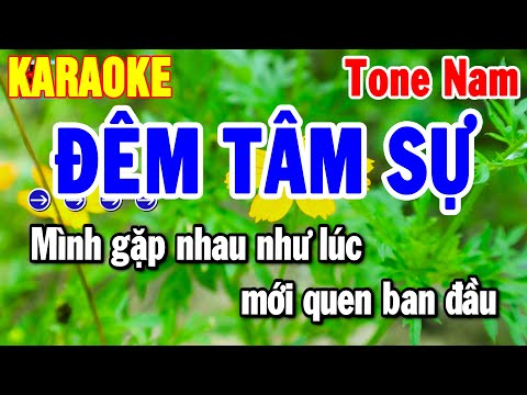 Karaoke Đêm Tâm Sự Tone Nam Nhạc Sống Beat Dễ Hát 2025 Hay | Thanh Hải