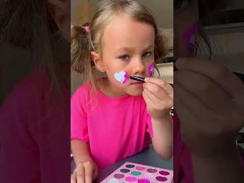 Blushing Together 💕 Mother-Daughter Heart Cheek Makeup Adventures! #makeuphacks