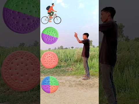 rotating two colour Biscuits to Alto, Scooter, Toto & Bycycle - Vehicles name vfx magic video?