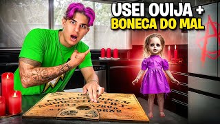USEI MEU TABULEIRO OUIJA COM A BONECA DO MAL *assustei muito