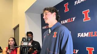 Illini QB Katin Houser post game vs. SIU 