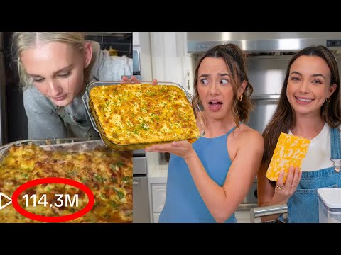 We Try to Make the Viral TikTok Mac and Cheese - Merrell Twins