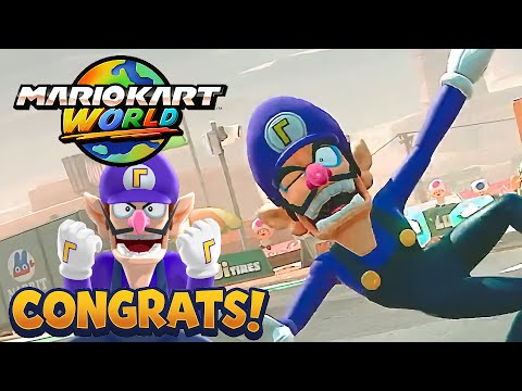 Mario Kart World Waluigi Gameplay Mushroom Cup 150cc