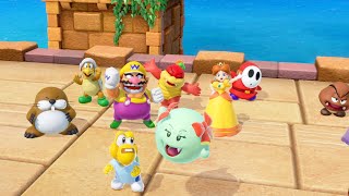 Super Mario Party Minigames with Koops and Lady Bow from Paper Mario