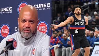 Pistons HC-Jb Bickerstaff Gave Highest PRAISE on Cade Cunningham's Performance Against Memphis
