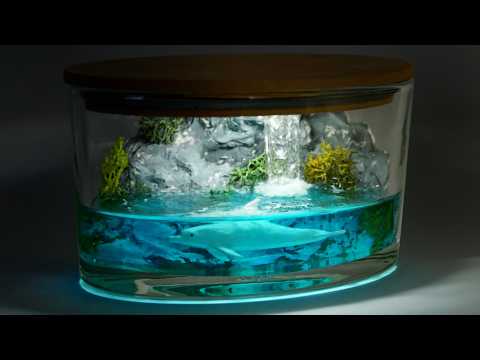 DIY. Dolphin Waterfall Diorama from Epoxy. Resin Art