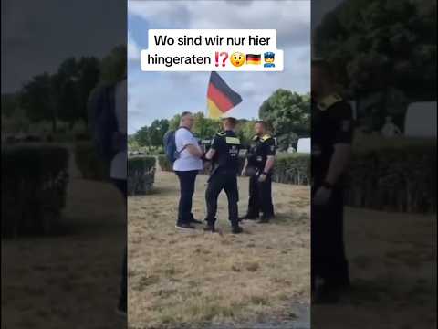 Polizei verbietet Deutschlandfahne #politics #afd #deutsch #fahne #flagge