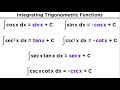 Trigonometric Integrals and Identities