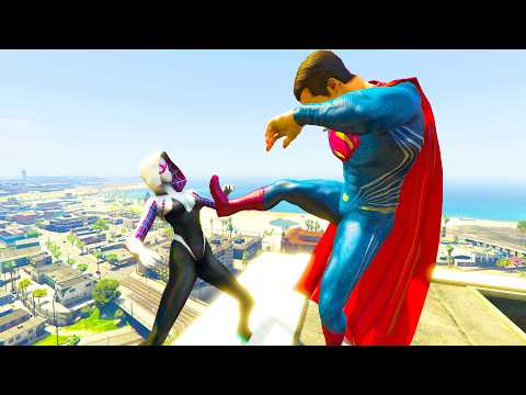 GTA V - Ragdolls And Fails Compilation V.143 ( Spider Gwen Vs Superman / Epic Ragdolls )