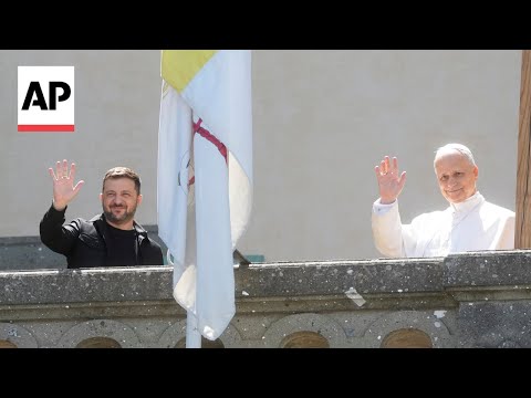 YouTube video thumbnail: Zelenskyy Meets With Pope Leo XIV at his Summer Residence in Italy