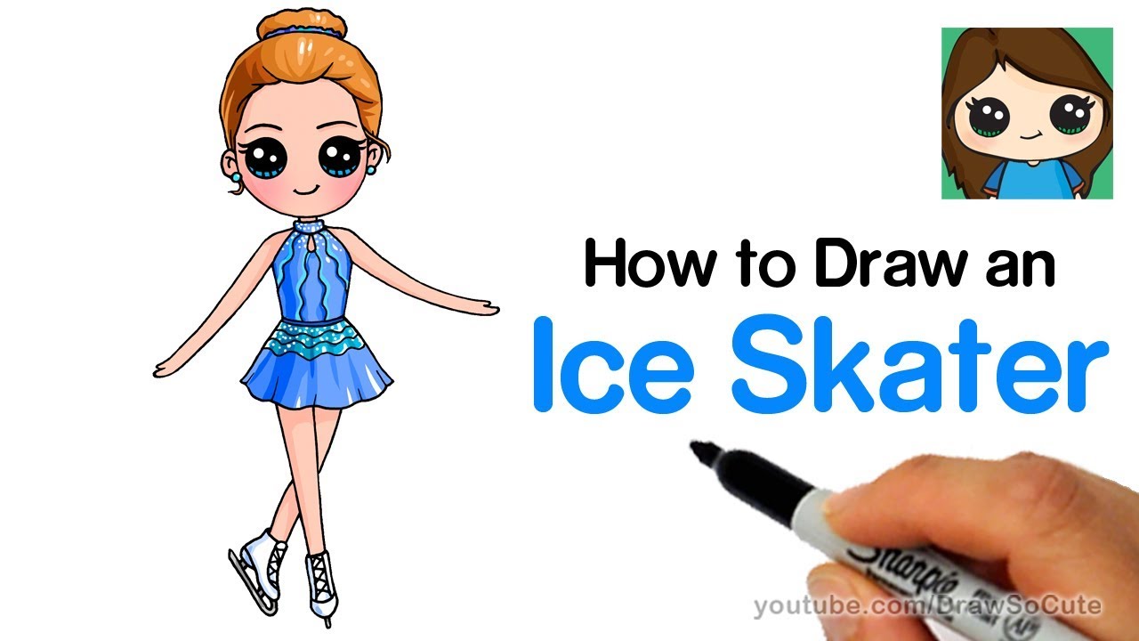 How to Draw an Ice Skater Olympic Figure Skating
