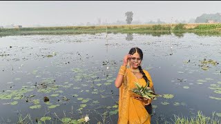 छठ पूजा का वीडियो शूटिंग करते टाइम 😭 बहुत ज्यादा डर गई थी मैं😱 पैर में बड़ी सी जोख पकड़ ली थी |