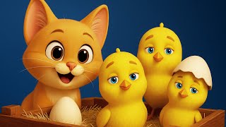 Los Pollitos y la Gatito – Versión animales para niños – Canciones infantiles - LooLoo