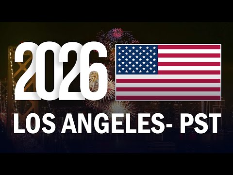 ๐ด Los Angeles New Year Countdown 2026 USA NYE 2025 | PST Pacific Standard Time