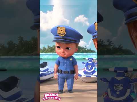 Perburuan Berkecepatan Tinggi di Pulau Rahasia #babyzay #cartoon #babypolice #policevsthieves