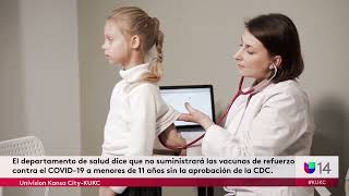 El departamento de salud no suministrará las vacunas de refuerzo a niños sin la aprobación de la CDC