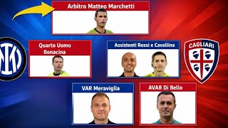 INTER-CAGLIARI, ECCO LA SQUADRA ARBITRALE