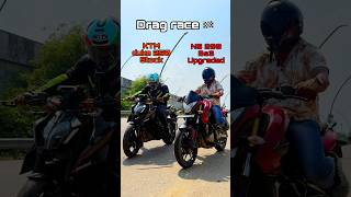 KTM duke250 VS NS200 bs3 upgraded ☠️ drag race🏁 #shorts