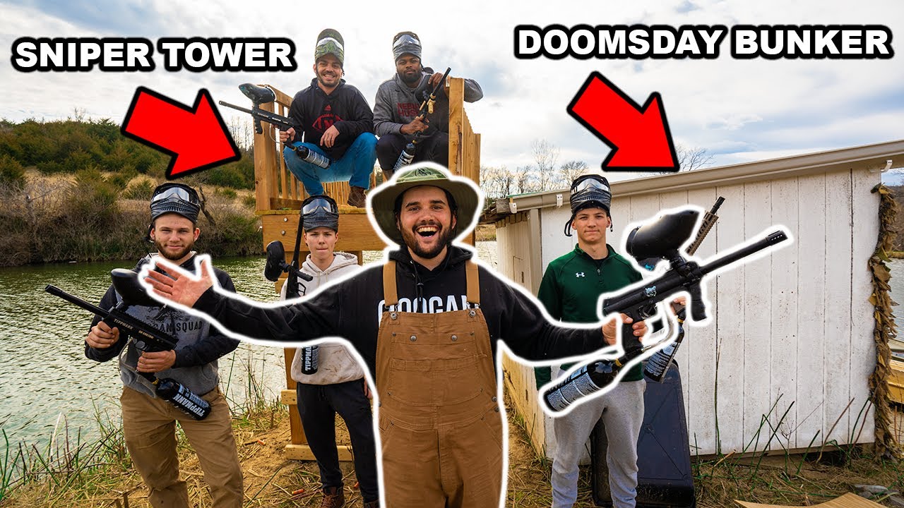 Epic DOOMSDAY Paintball in My BACKYARD! (Defend The Bunker)